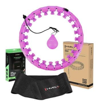 HMS HULA HOP SET HHW12 LJUBIČASTI S ORAŠASTIM PLUS VELIČINOM I UTEGOM + REMEN BR163 CRNI