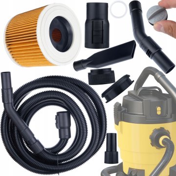 Rosfix crijevo/cijev za Kärcher usisavač 4m + perivi filter za Kärcher MV2 MV3 WD2 WD3 usisavač