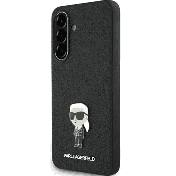 Karl Lagerfeld Originalna maskica za Samsung Galaxy A56 - Glitter IML NFT Iconic - crna maskica s bleštavicama - KLHCSA56GKNPSK