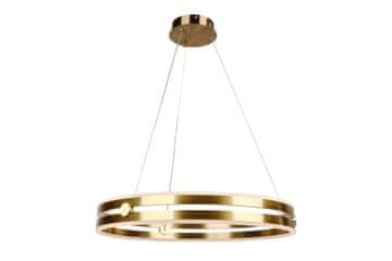 Arena - Moderna LED prstenasta lampa, zlatna mesingana, 60 cm