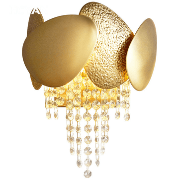 Mia - Kristalna zidna lampa 35 cm Metal+Staklo 2xG9 Zlatna