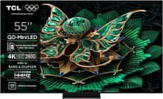 55C71K 4K UHD QD-Mini LED TV, Google TV, 144 Hz, Bang & Olufsen zvuk