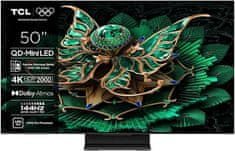 50C71K TV, 126 cm (50), 4K QD-Mini LED HDR Premium, Google TV, 144Hz, Dolby Atmos