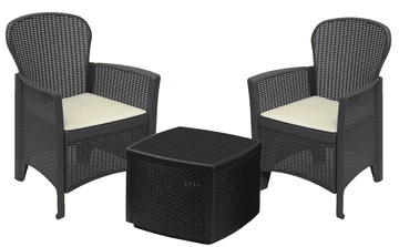 IPAE vrtni namještaj Rama 2+1, antracit (059154)