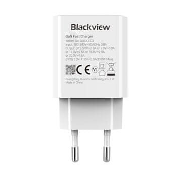 Blackview punjač, 33W, 1x USB Type-C, univerzalni, PPS protokol, bijeli (POL-BV-ADAPTER-33W-W)