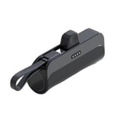 VIVVA® Bežični prijenosni punjač 5000 mAh, kompaktni USB-C power bank za mobitele | BATTERYPOD Crna