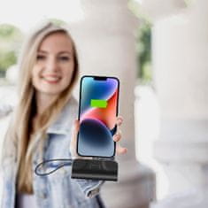 VIVVA® Bežični prijenosni punjač 5000 mAh, kompaktni USB-C power bank za mobitele | BATTERYPOD Crna