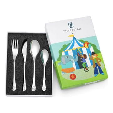 Zilverstad Dječji set pribora za jelo s gravurom - cirkus | Veličina: 160x170x160x130 mm | Šifra artikla: ZV4262070