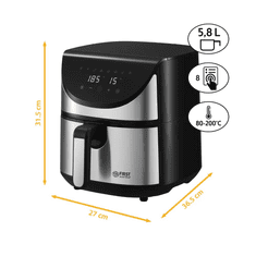 First Austria Friteza na topli zrak FIRST FA-5053-6, 5.8L, 1700W, 8 programa