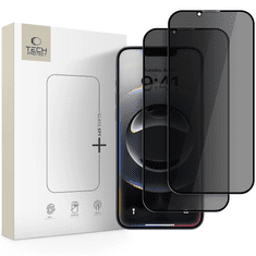 Tech-protect Glass Spy 2x zaštitno staklo za iPhone 13 / 13 Pro / 14 / 16e, crno