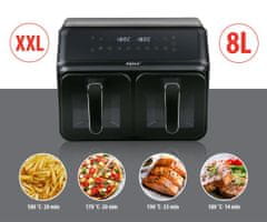 Alpina Dvostruka XXL friteza na vrući zrak, 8 L, 2200 W