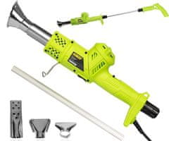 Kinzo Garden 3u1 električni plamenik za korov, 2000W, 550l/min, do 360°C, kabel 100cm, zeleni