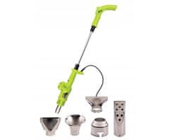 Kinzo Garden 3u1 električni plamenik za korov, 2000W, 550l/min, do 360°C, kabel 100cm, zeleni
