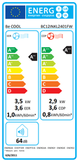 Be Cool inverter klima uređaj, 12.000 BTU (BC12INKL2401FW)