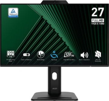 MSI Monitor PRO MP272PMG / 27" / FHD / IPS / 120Hz / 1ms (MPRT) / crni - podesiv po visini