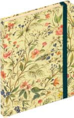 nb grafo Notes - bilježnica A5 crte tvrde korice, 96 listova, s elastičnom trakom, 0924.03 Fiori sitno cvijeće
