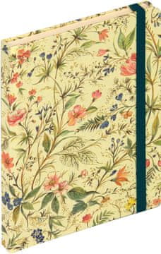 nb grafo Notes - bilježnica A5 crte tvrde korice, 96 listova, s elastičnom trakom, 0924.03 Fiori sitno cvijeće
