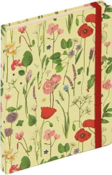 nb grafo Notes - bilježnica A5 crte tvrde korice, 96 listova, s gumicom, 0924.02 Fiori Crveni mak