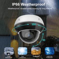 Secutek PTZ WiFi kamera SBS-D79W-POE – 5MP, 5x optički zoom, PoE