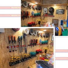 Vixson Magnetno držalo za alat 60 cm, zidni organizator s jakim magnetom za ključeve i odvijače | MAGTOOL