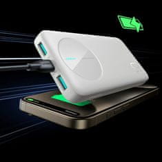 Joyroom Prijenosna baterija 10.000 mAh PowerBank bijela JR-PBF12