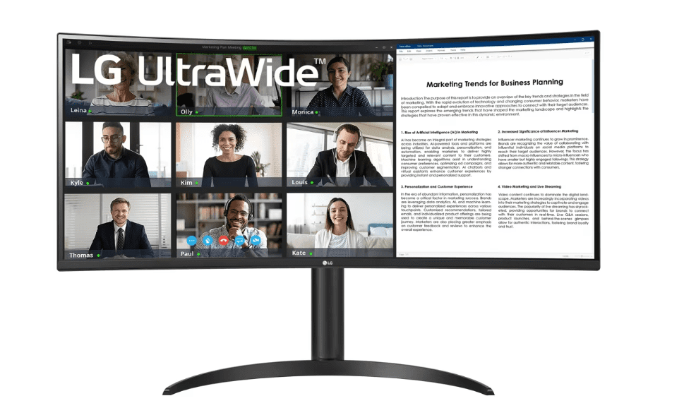 LG 34WR55QK-B monitor, 86,36 cm, WQHD, VA, črn (34WR55QK-B.AEU)