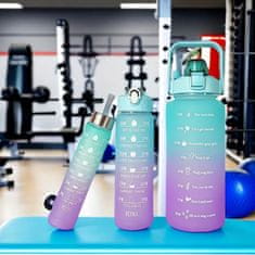 SOLFIT® Motivacijske boce za vodu – set od 3 boce s citatima za svakodnevnu hidraciju | STARTRIO