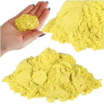 Ikonka Dječji kreativni kinetički pijesak 1kg žuti