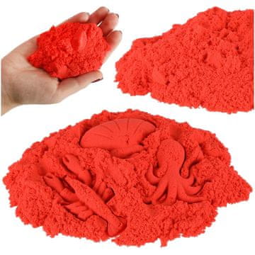 Ikonka Dječji kreativni kinetički pijesak 1kg crveni