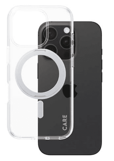 PanzerGlass Care Kickstand maska za iPhone 16 Pro, srebrna (1326)