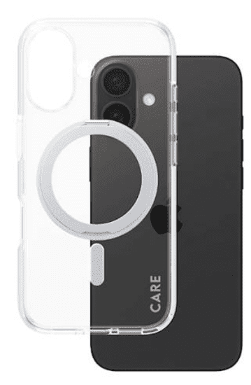 PanzerGlass Care Kickstand maska za iPhone 16, srebrna (1325)