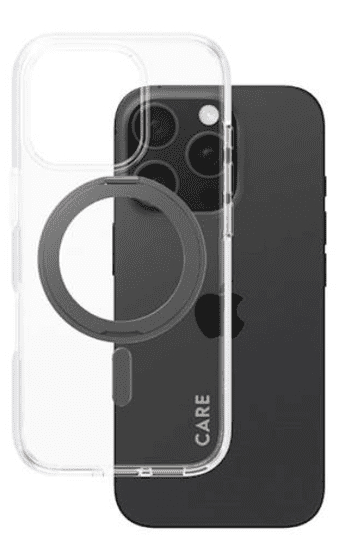 PanzerGlass Care Kickstand maska za iPhone 16 Pro, crna (1322)