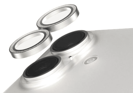 PanzerGlass Zaštitno staklo za kameru Safe Kam, za iPhone 16/16 Plus, sjajno srebrno (SAFE95892)