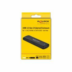 Delock SSD kućište USB 3.1 TIP C M.2 NVMe PCIe ili SATA SSD 42633
