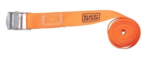 Black+Decker traka za vezivanje, 2,5 m, do 200 kg, najlon, narančasta, crna