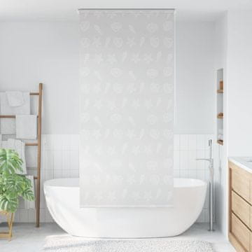 Vidaxl Rolo zavjesa za tuš 80 x 240 cm s uzorkom morske zvijezde