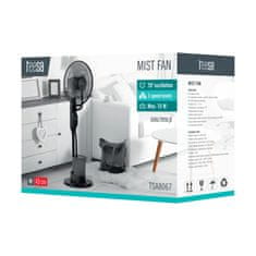 Teesa Stojeći ventilator od 75 W s vodenom maglom na kotačićima 43 cm 2,8 L daljinski upravljač