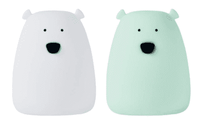 Rabbit&Friends set od 2 mekana svjetla, mali medo, bijela i arktička zelena, USB-C (954)