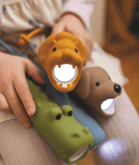 Rabbit&Friends silikonska lampa, lav, USB-C (958)