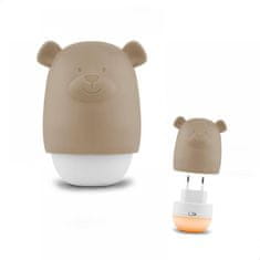 ZAZU mekana silikonska lampa, Medvjedić Benny, USB-C (962)