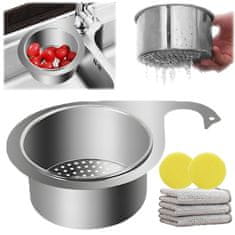 HOME & MARKER® Odtočno cjedilo za sudoper, inox filter i košarica za lakše filtriranje hrane | EVOSINK