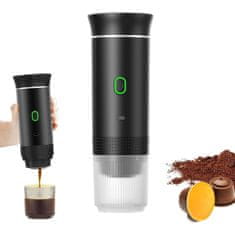 HOME & MARKER® Prenosni espresso aparat 3-u-1 s 20 bar tlaka i USB-C punjenjem za kapsule i mljevenu kavu | ESPRESSNA