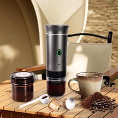HOME & MARKER® Prenosni espresso aparat 3-u-1 s 20 bar tlaka i USB-C punjenjem za kapsule i mljevenu kavu | ESPRESSNA