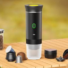 HOME & MARKER® Prenosni espresso aparat 3-u-1 s 20 bar tlaka i USB-C punjenjem za kapsule i mljevenu kavu | ESPRESSNA