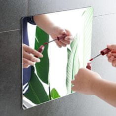 HOME & MARKER® Samoljepljiva HD ogledala bez stakla 30x30 cm, sigurna i fleksibilna za zid i dječju sobu (4 kom) | MIRRAZE