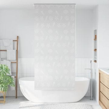 Vidaxl Rolo zavjesa za tuš 120 x 240 cm s uzorkom morske zvijezde