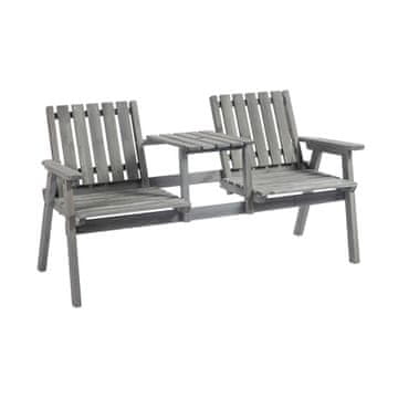 Aga Vrtna klupa sa stolom 152x70x83 cm Siva
