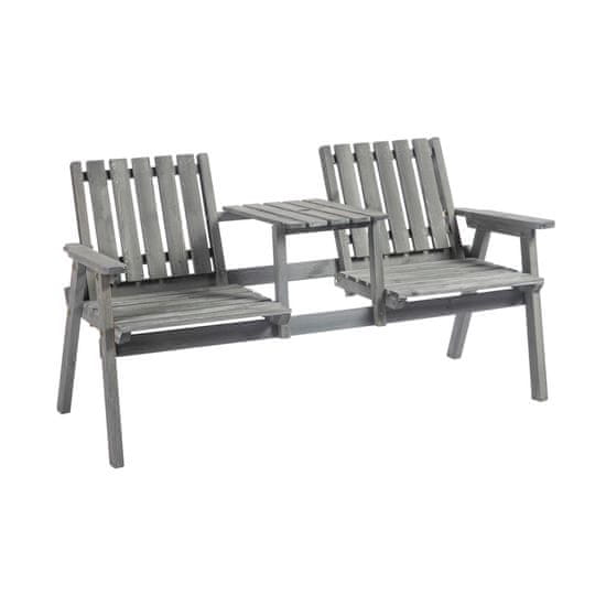 Aga Vrtna klupa sa stolom 152x70x83 cm Siva