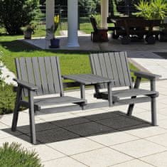 Aga Vrtna klupa sa stolom 152x70x83 cm Siva