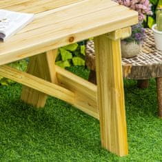 Aga Drvena vrtna klupa 116x56x80 cm Prirodna